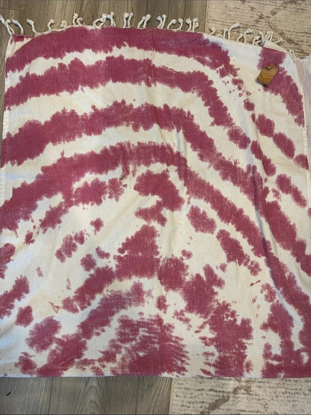 Aquablue Beach throw, Cover-Up in Pink & Cream from Greece